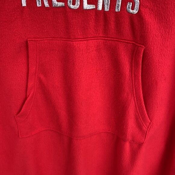 Rene Rofe Sleepwear NWT Sz M Red Fleece Nightshirt With Kangaroo Pocket - Picture 11 of 12